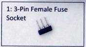 3-pin female fuse socket