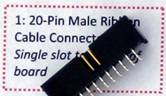 20-pin male ribbon cable connector